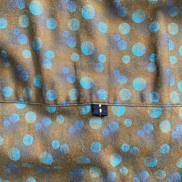 Men's Brown and Blue Polka Dot Shirt - Picture 5 of 15